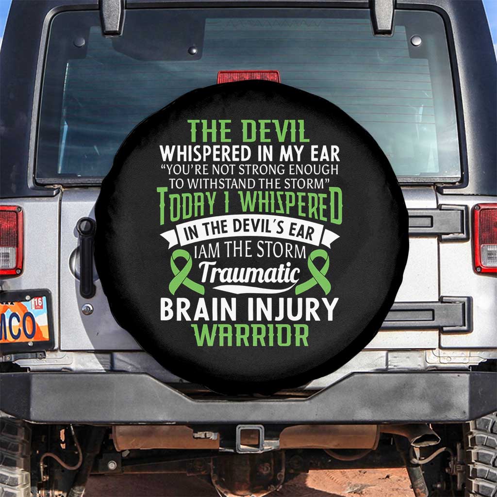 Traumatic Brain Injury Awareness Spare Tire Cover TBI Warrior I Am The Storm TS02 No hole Black Print Your Wear
