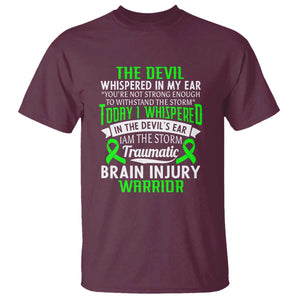 Traumatic Brain Injury Awareness T Shirt TBI Warrior I Am The Storm TS02 Maroon Print Your Wear