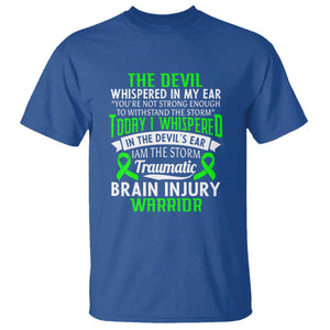 Traumatic Brain Injury Awareness T Shirt TBI Warrior I Am The Storm TS02 Royal Blue Print Your Wear