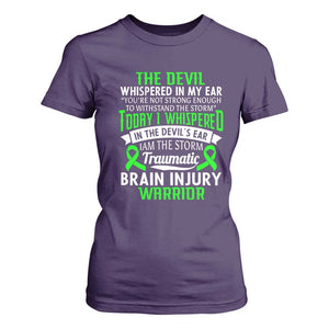 Traumatic Brain Injury Awareness T Shirt For Women TBI Warrior I Am The Storm TS02 Purple Print Your Wear