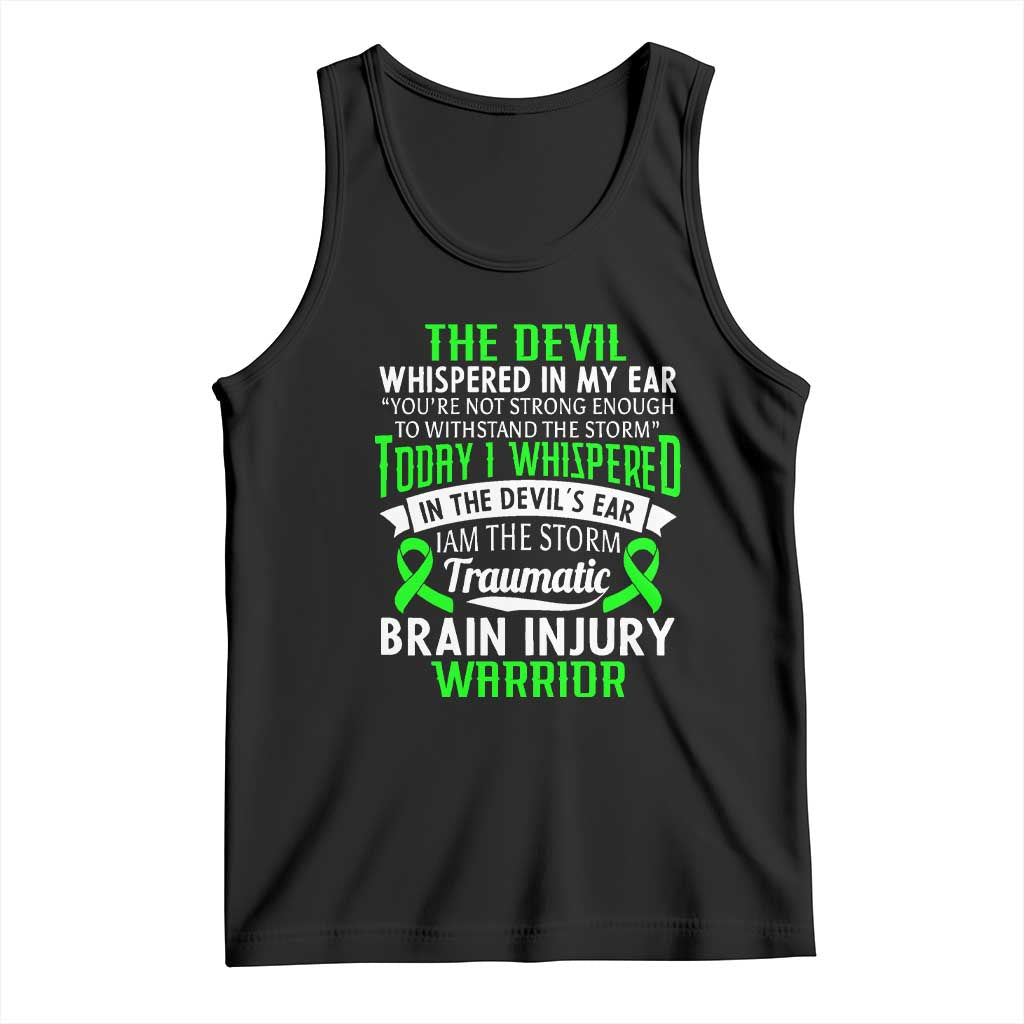 Traumatic Brain Injury Awareness Tank Top TBI Warrior I Am The Storm TS02 Black Print Your Wear
