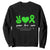 Traumatic Brain Injury Awareness Sweatshirt Peace Love Cure TBI Warrior TS02 Black Print Your Wear