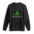 Traumatic Brain Injury Awareness Long Sleeve Shirt TBI Warrior Heartbeat Green Ribbon TS02 Black Print Your Wear