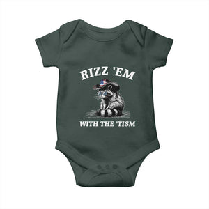 Autism Racoon Cowboy Baby Onesie Rizz Em With The Tism TS02 Print Your Wear