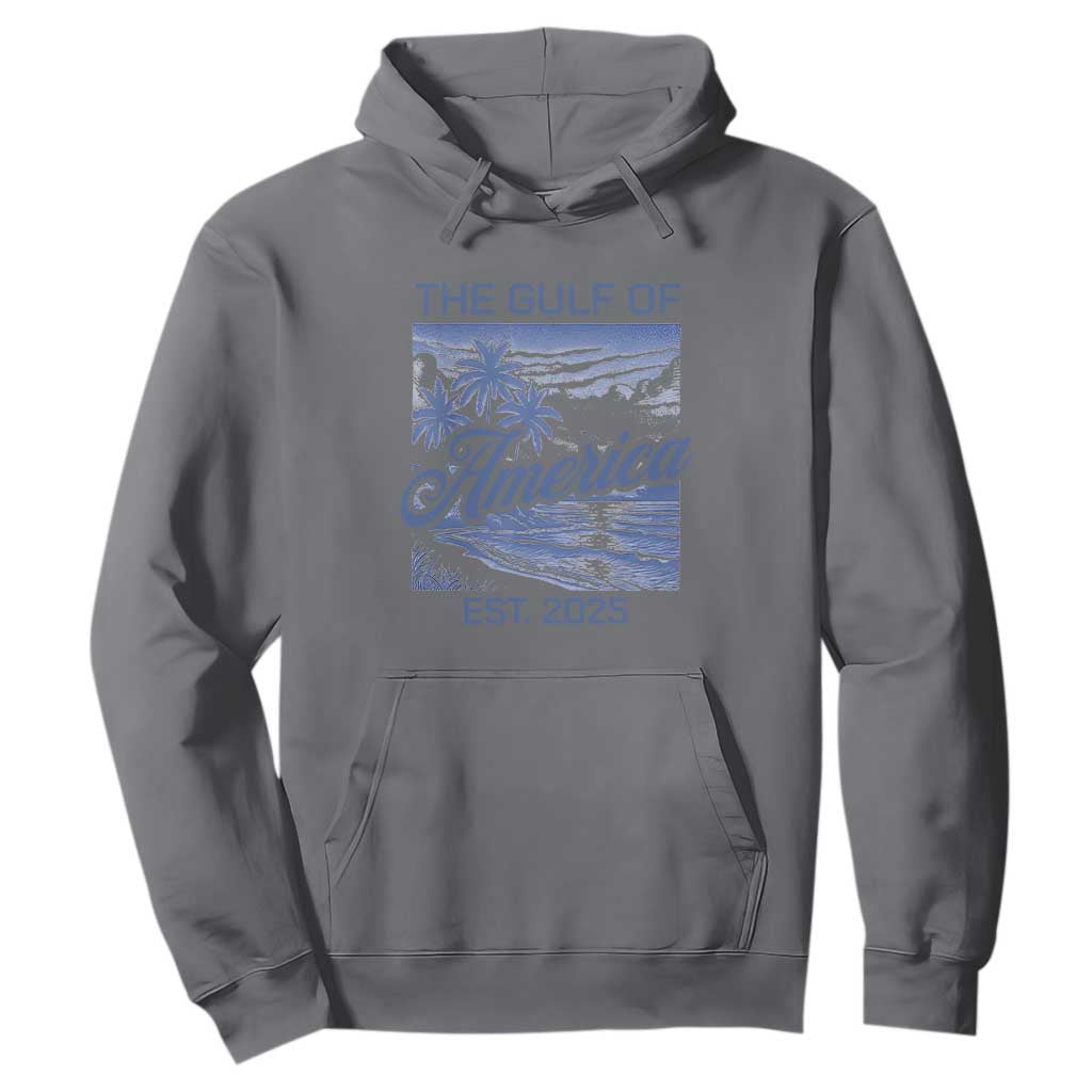Retro Gulf Of USA Hoodie America Est 2025 American Flag TS02 Charcoal Print Your Wear