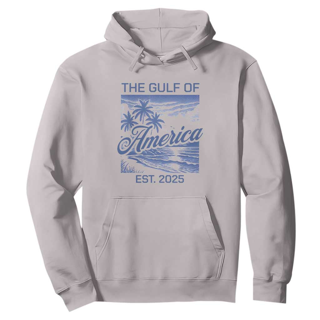 Retro Gulf Of USA Hoodie America Est 2025 American Flag TS02 Ice Gray Print Your Wear