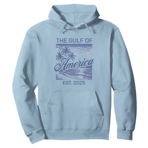 Retro Gulf Of USA Hoodie America Est 2025 American Flag TS02 Light Blue Print Your Wear