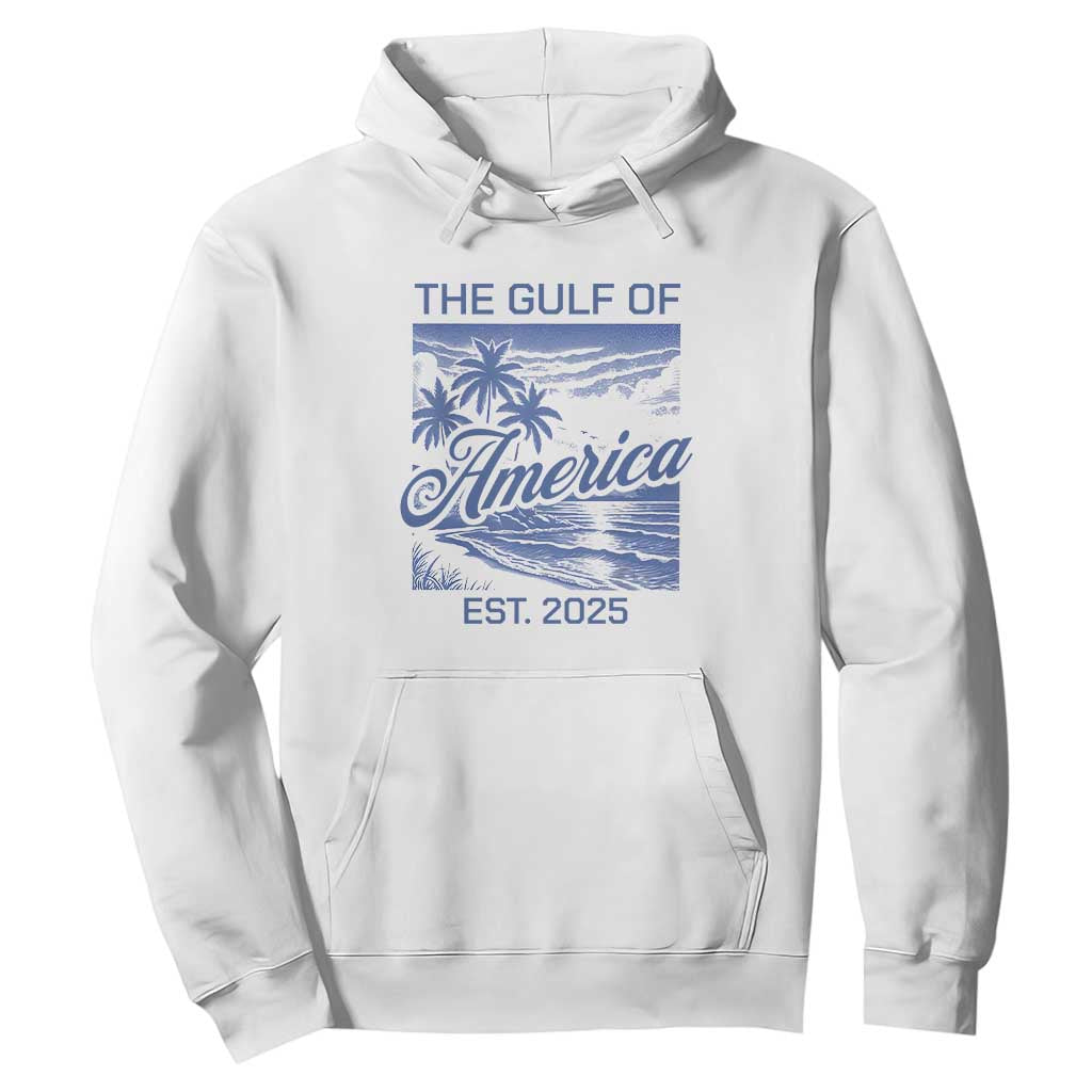 Retro Gulf Of USA Hoodie America Est 2025 American Flag TS02 White Print Your Wear