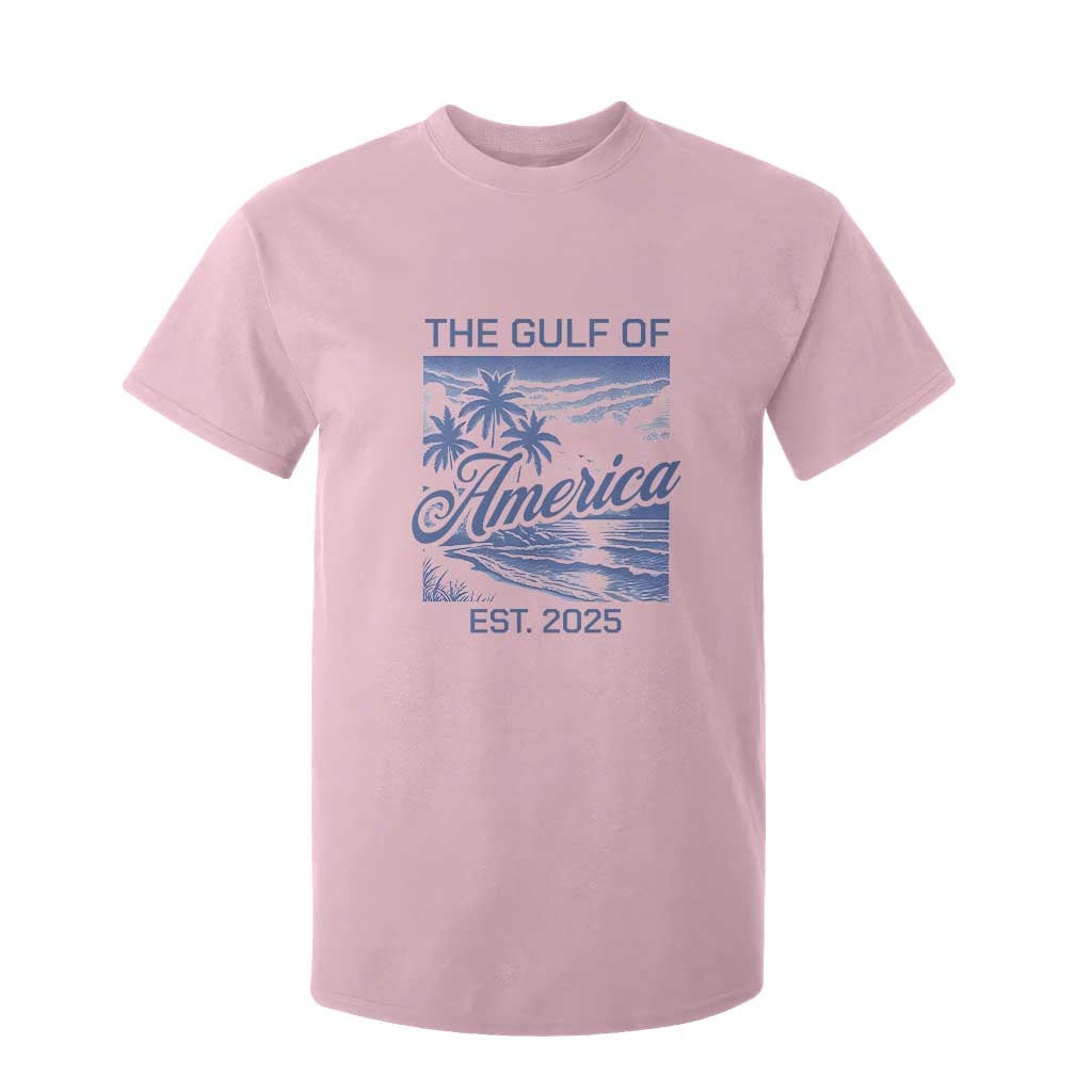 Retro Gulf Of USA T Shirt For Kid America Est 2025 American Flag TS02 Light Pink Print Your Wear
