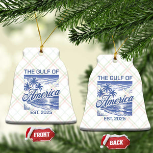 Retro Gulf Of USA Ceramic Ornament America Est 2025 American Flag TS02 Print Your Wear
