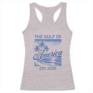 Retro Gulf Of USA Racerback Tank Top America Est 2025 American Flag TS02 Ice Gray Print Your Wear