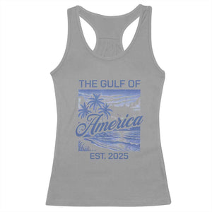 Retro Gulf Of USA Racerback Tank Top America Est 2025 American Flag TS02 Sport Gray Print Your Wear