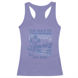 Retro Gulf Of USA Racerback Tank Top America Est 2025 American Flag TS02 Violet Print Your Wear