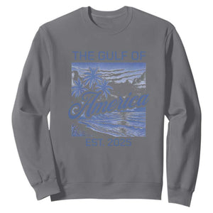 Retro Gulf Of USA Sweatshirt America Est 2025 American Flag TS02 Charcoal Print Your Wear