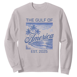 Retro Gulf Of USA Sweatshirt America Est 2025 American Flag TS02 Ice Gray Print Your Wear