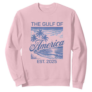 Retro Gulf Of USA Sweatshirt America Est 2025 American Flag TS02 Light Pink Print Your Wear