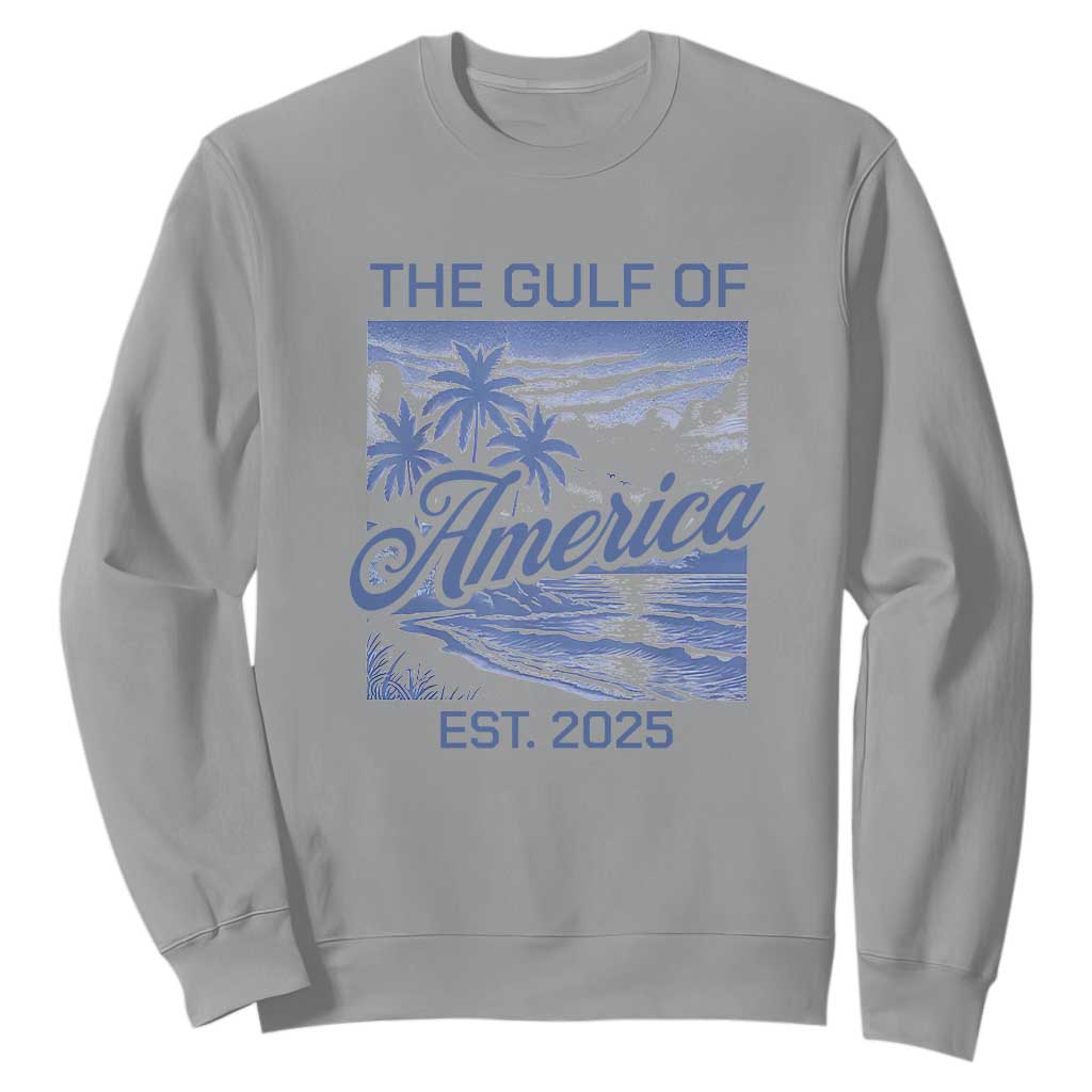 Retro Gulf Of USA Sweatshirt America Est 2025 American Flag TS02 Sport Gray Print Your Wear