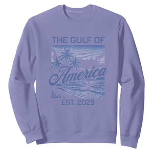 Retro Gulf Of USA Sweatshirt America Est 2025 American Flag TS02 Violet Print Your Wear