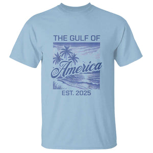 Retro Gulf Of USA T Shirt America Est 2025 American Flag TS02 Light Blue Print Your Wear