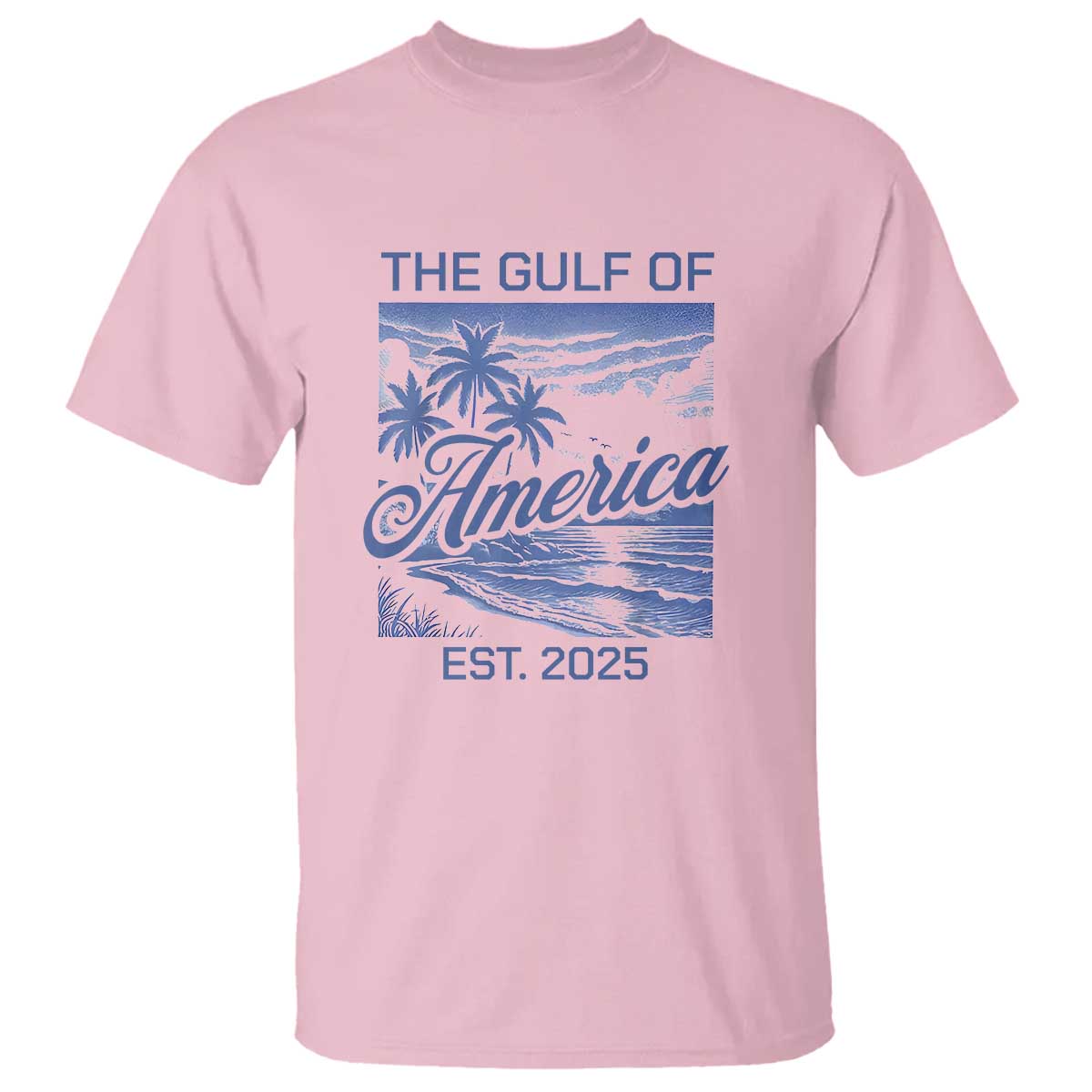 Retro Gulf Of USA T Shirt America Est 2025 American Flag TS02 Light Pink Print Your Wear