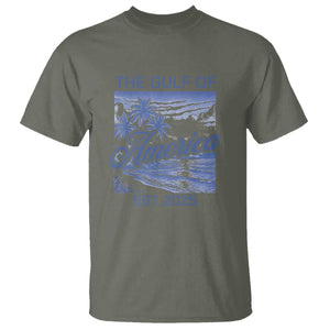 Retro Gulf Of USA T Shirt America Est 2025 American Flag TS02 Military Green Print Your Wear