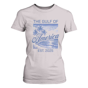 Retro Gulf Of USA T Shirt For Women America Est 2025 American Flag TS02 Ice Gray Print Your Wear