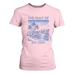 Retro Gulf Of USA T Shirt For Women America Est 2025 American Flag TS02 Light Pink Print Your Wear