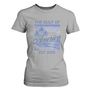 Retro Gulf Of USA T Shirt For Women America Est 2025 American Flag TS02 Sport Gray Print Your Wear