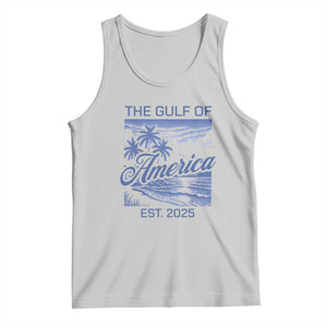 Retro Gulf Of USA Tank Top America Est 2025 American Flag TS02 Ash Print Your Wear