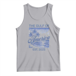 Retro Gulf Of USA Tank Top America Est 2025 American Flag TS02 Athletic Heather Print Your Wear