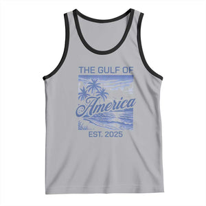 Retro Gulf Of USA Tank Top America Est 2025 American Flag TS02 Athletic Heather Black Print Your Wear