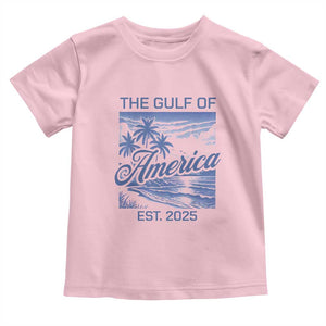 Retro Gulf Of USA Toddler T Shirt America Est 2025 American Flag TS02 Light Pink Print Your Wear