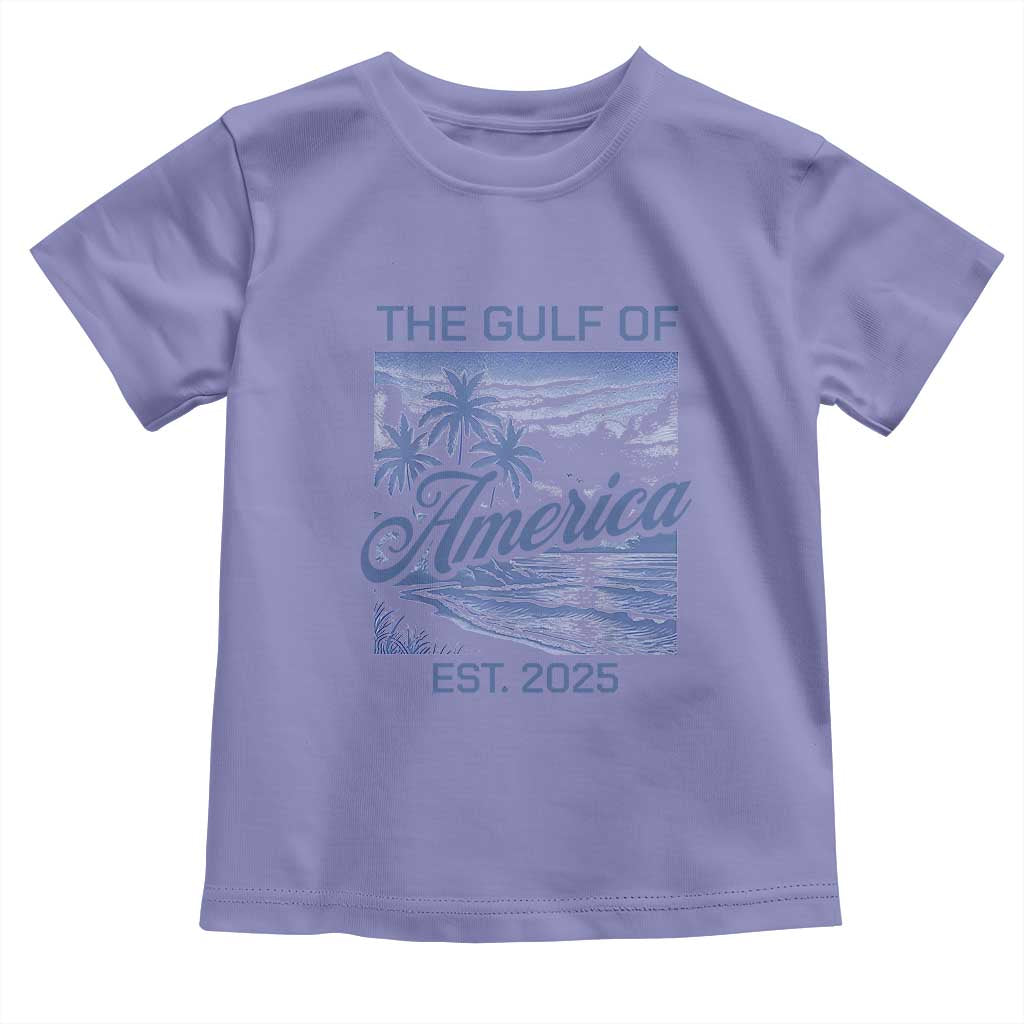 Retro Gulf Of USA Toddler T Shirt America Est 2025 American Flag TS02 Violet Print Your Wear