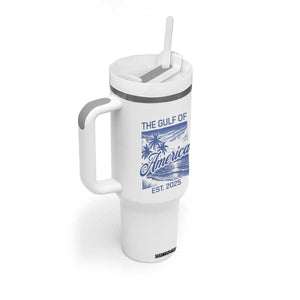 Retro Gulf Of USA Tumbler With Handle America Est 2025 American Flag TS02 Print Your Wear