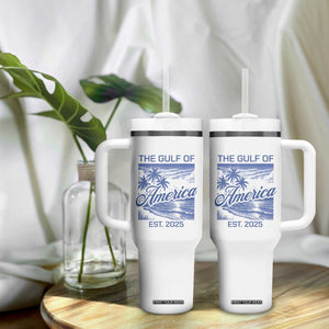 Retro Gulf Of USA Tumbler With Handle America Est 2025 American Flag TS02 Print Your Wear