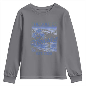Retro Gulf Of USA Youth Sweatshirt America Est 2025 American Flag TS02 Charcoal Print Your Wear