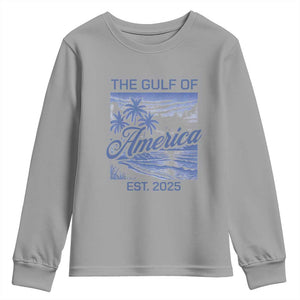 Retro Gulf Of USA Youth Sweatshirt America Est 2025 American Flag TS02 Sport Gray Print Your Wear