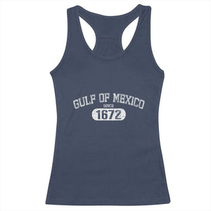 Gulf of Mexico Since 1672 Racerback Tank Top Golfo de Mexico Classic TS02 Navy Print Your Wear