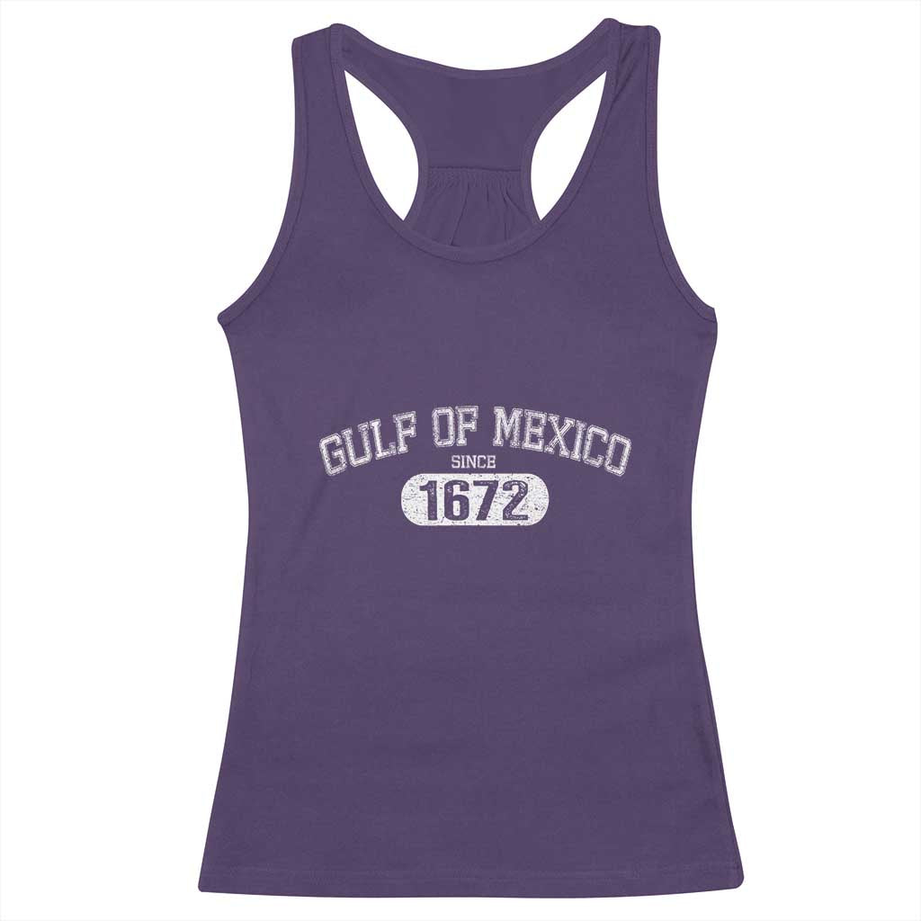 Gulf of Mexico Since 1672 Racerback Tank Top Golfo de Mexico Classic TS02 Purple Print Your Wear