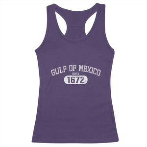 Gulf of Mexico Since 1672 Racerback Tank Top Golfo de Mexico Classic TS02 Purple Print Your Wear