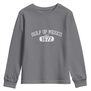 Gulf of Mexico Since 1672 Youth Sweatshirt Golfo de Mexico Classic TS02 Charcoal Print Your Wear