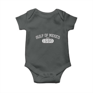 Retro Gulf of Mexico Baby Onesie Est 1550 Mexican Flag TS02 Dark Heather Print Your Wear