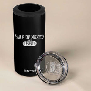 Retro Gulf of Mexico 4 in 1 Can Cooler Tumbler Est 1550 Mexican Flag TS02 Print Your Wear