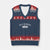Retro Gulf of Mexico V-Neck Knit Sweater Vest Est 1550 Mexican Flag TS02 Navy Red Print Your Wear