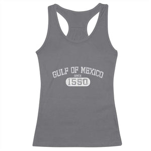 Retro Gulf of Mexico Racerback Tank Top Est 1550 Mexican Flag TS02 Charcoal Print Your Wear