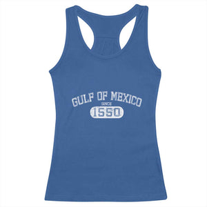 Retro Gulf of Mexico Racerback Tank Top Est 1550 Mexican Flag TS02 Royal Blue Print Your Wear