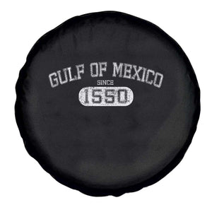 Retro Gulf of Mexico Spare Tire Cover Est 1550 Mexican Flag TS02 Print Your Wear