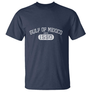 Retro Gulf of Mexico T Shirt Est 1550 Mexican Flag TS02 Navy Print Your Wear