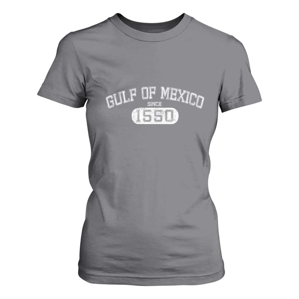 Retro Gulf of Mexico T Shirt For Women Est 1550 Mexican Flag TS02 Charcoal Print Your Wear