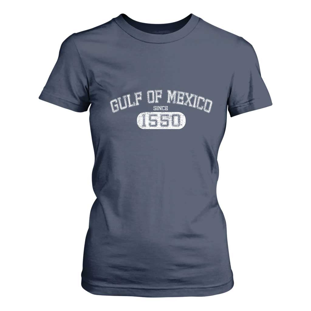 Retro Gulf of Mexico T Shirt For Women Est 1550 Mexican Flag TS02 Navy Print Your Wear